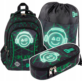ŠKOLSKÝ BATOH ST.RIGHT PRE CHLAPKOV TRIEDY GAMER 1 3 + 2 ďalšie produkty